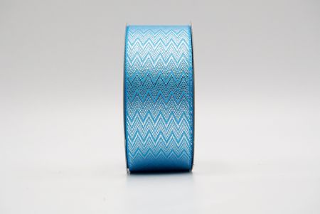 Blue-Silver Zigzag Pattern Ribbon_K1767-6035